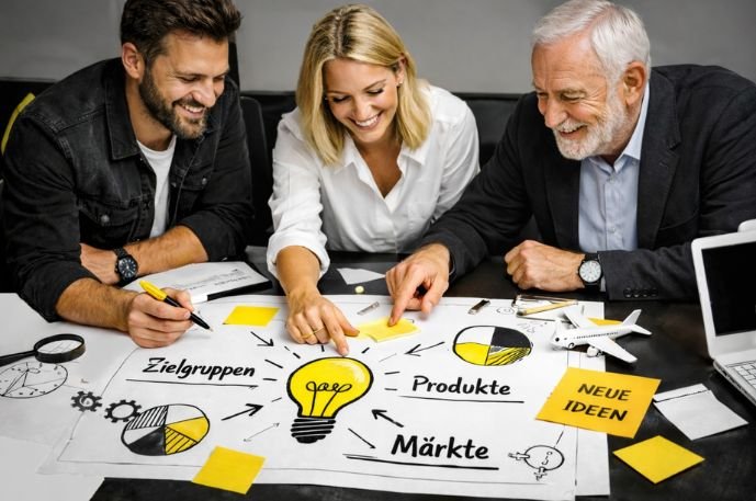 Menschen im urbanen Alltag als Symbol für neue Kontexte